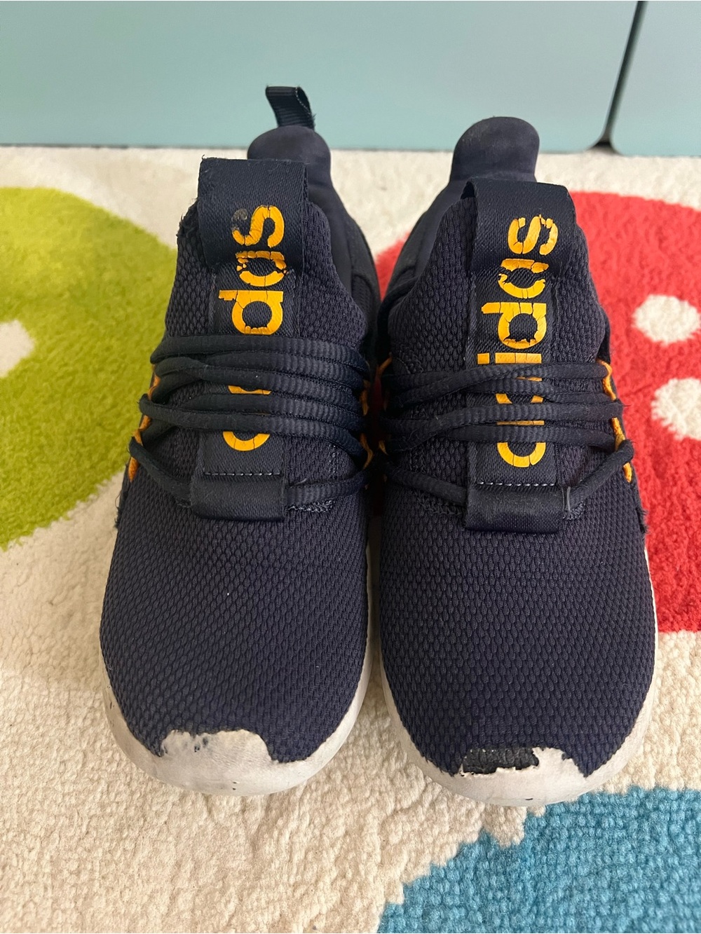 Kids Navy Blue Athletic Sneakers with while Sole size 1.5